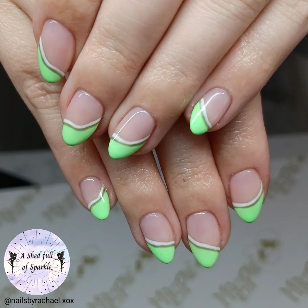 pastel green nails