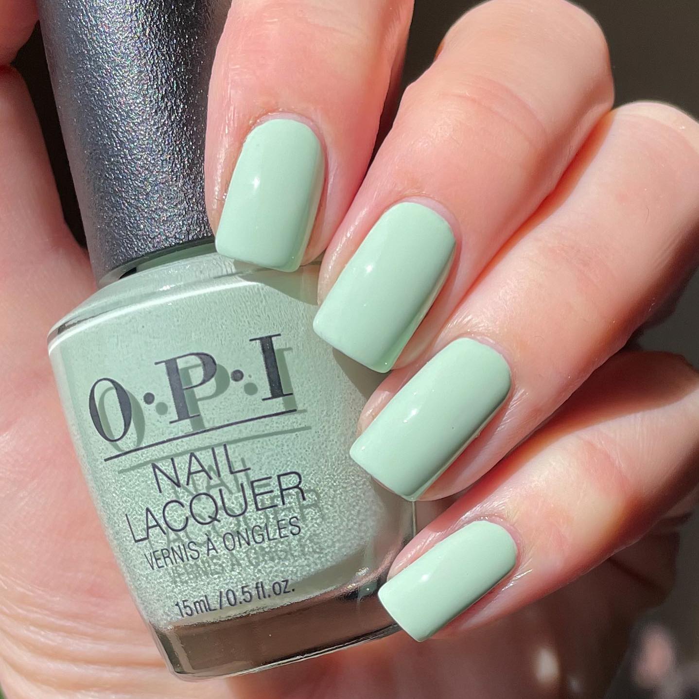 pastel green nails