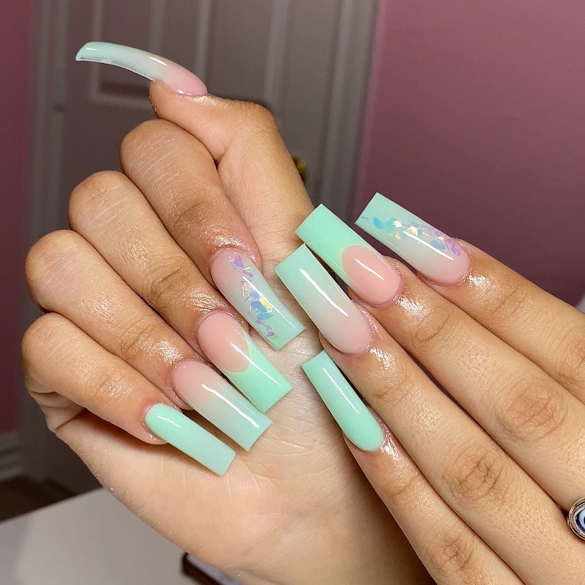 pastel-green-nails-6 pastel green nails