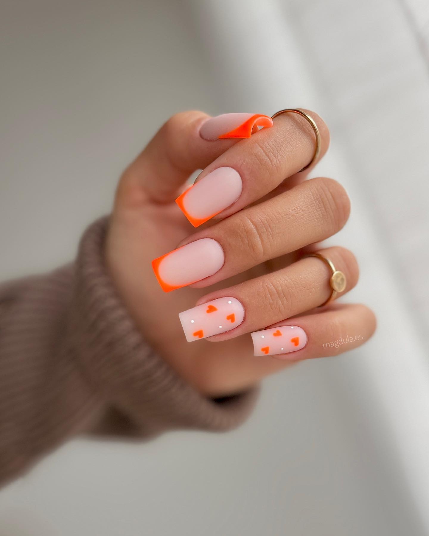 summer-orange-nails-13 summer orange nails