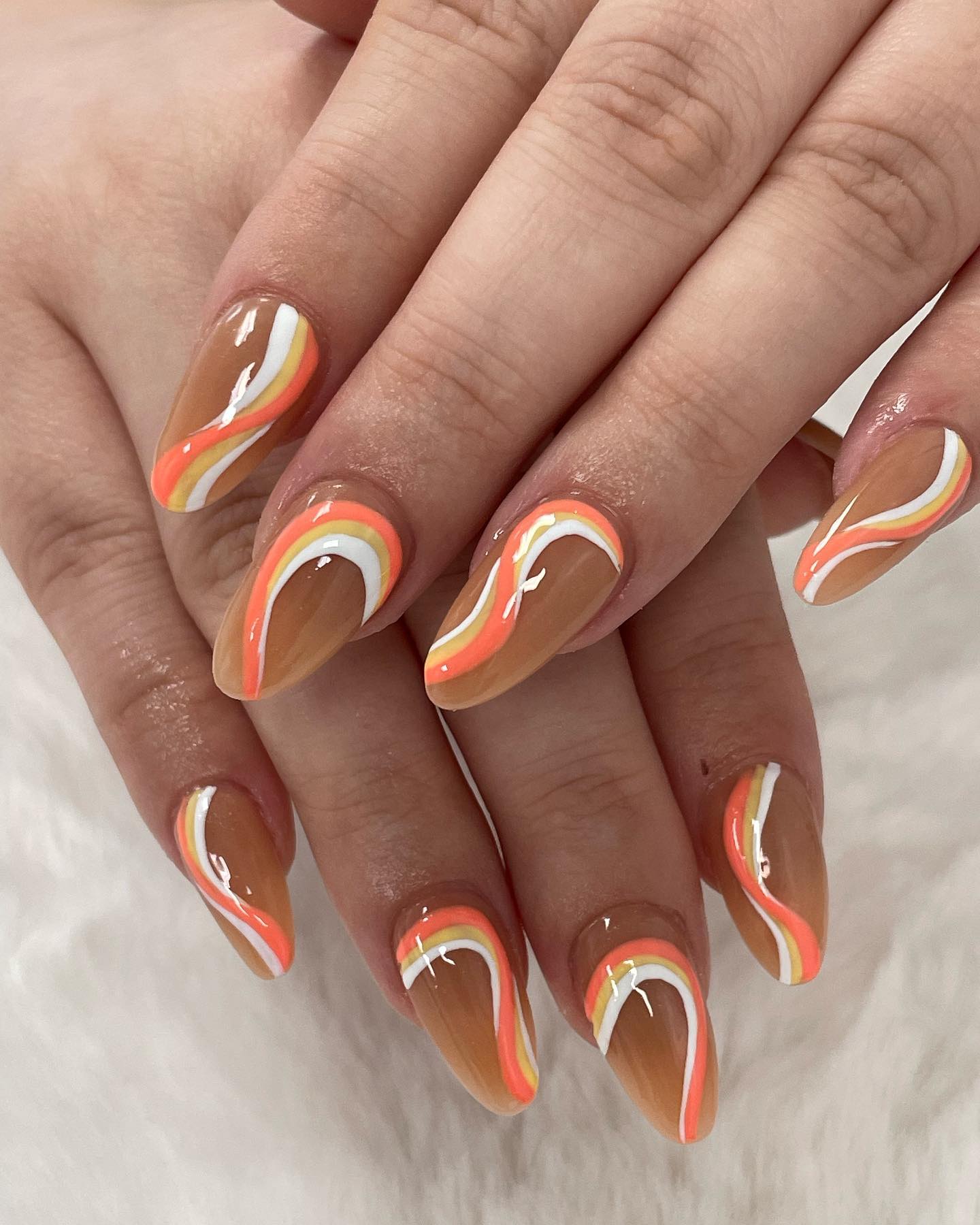 summer-orange-nails-15 summer orange nails