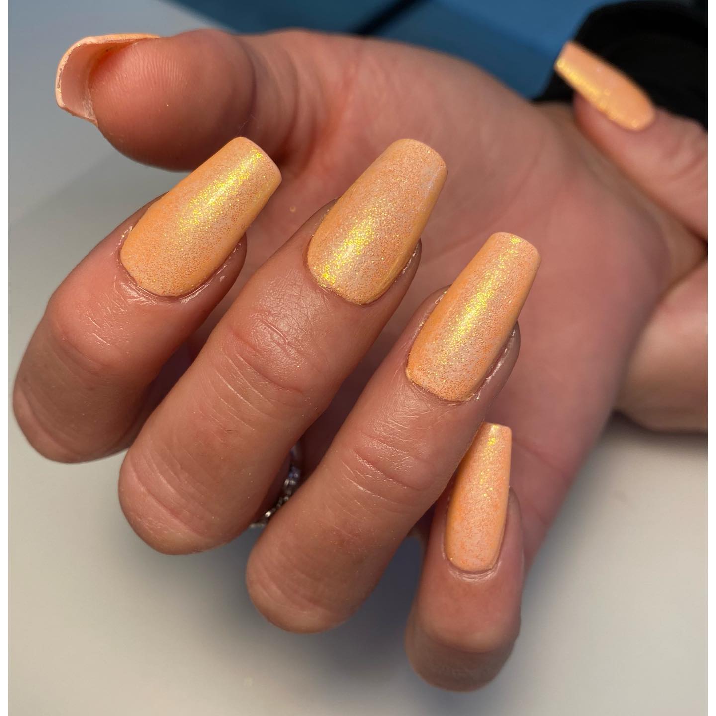 summer orange nails