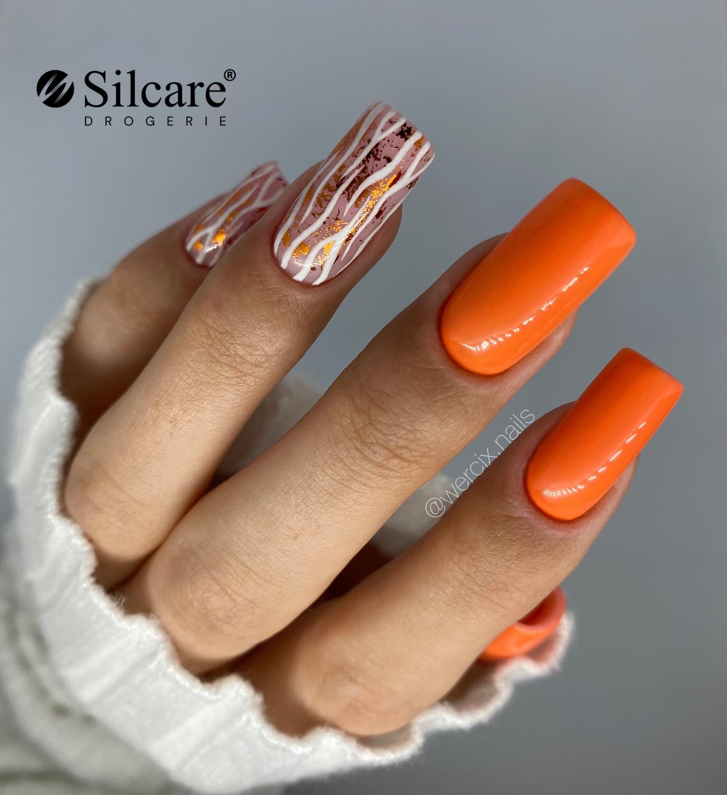 summer-orange-nails-25 summer orange nails