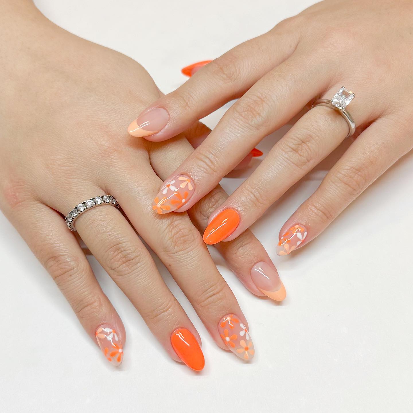 summer-orange-nails-29 summer orange nails