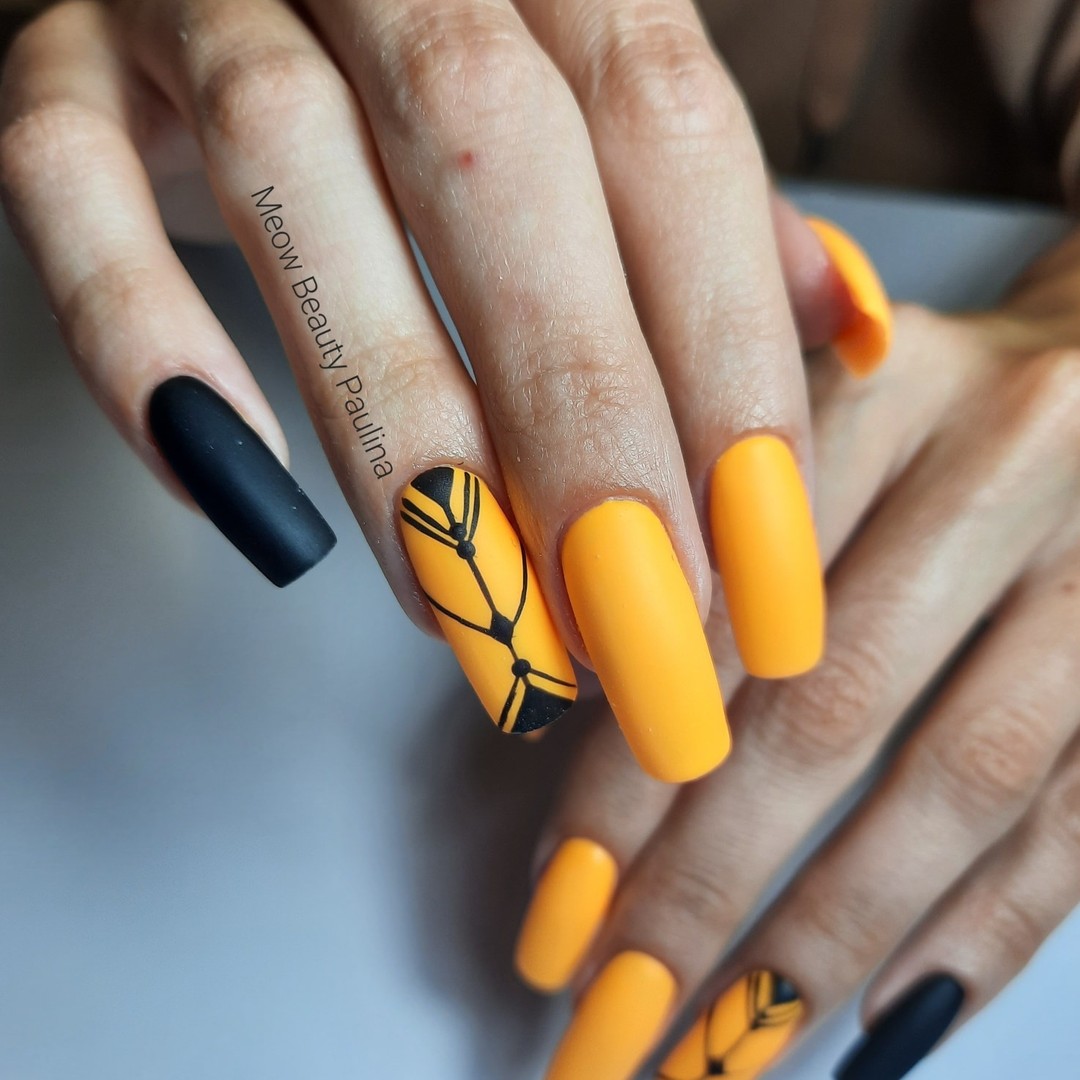 summer-orange-nails-6 summer orange nails