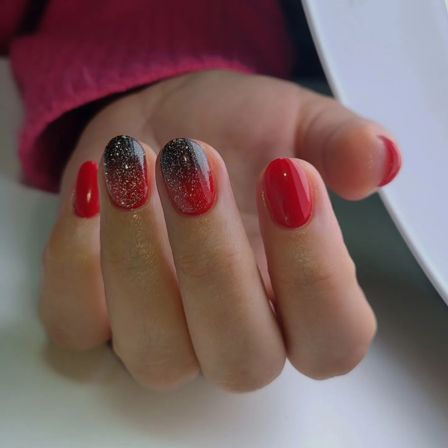 black-glitter-ombre-nails-11 Black Glitter Ombre Nails