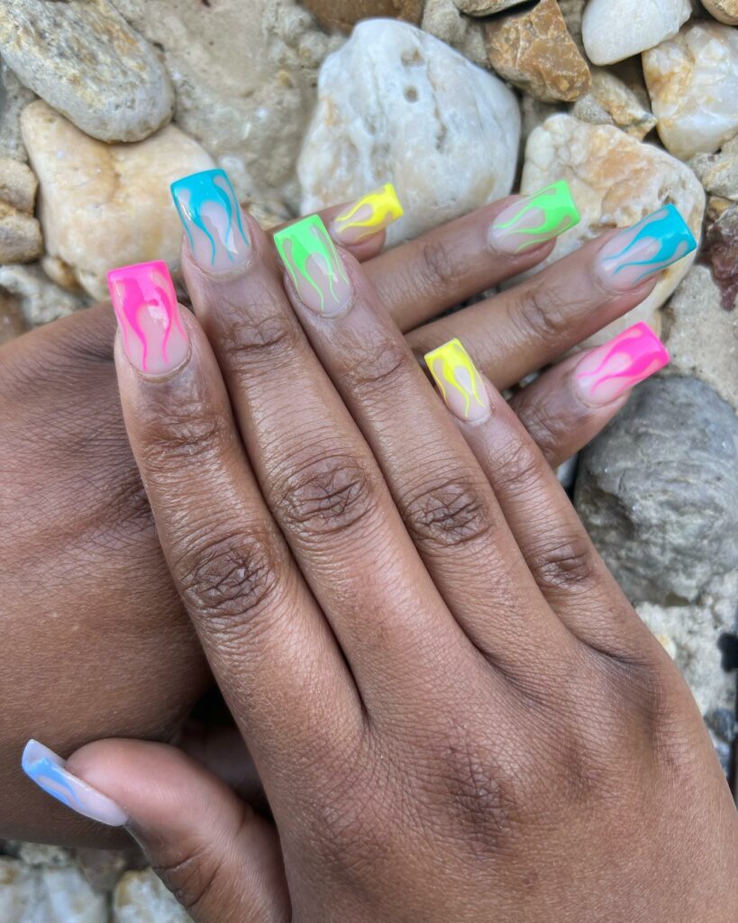 bright summer nails