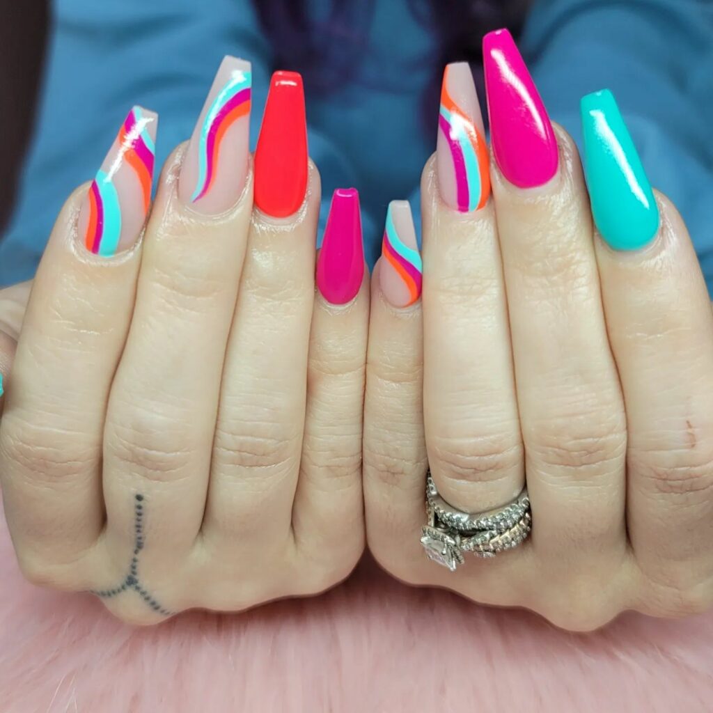 bright summer nails