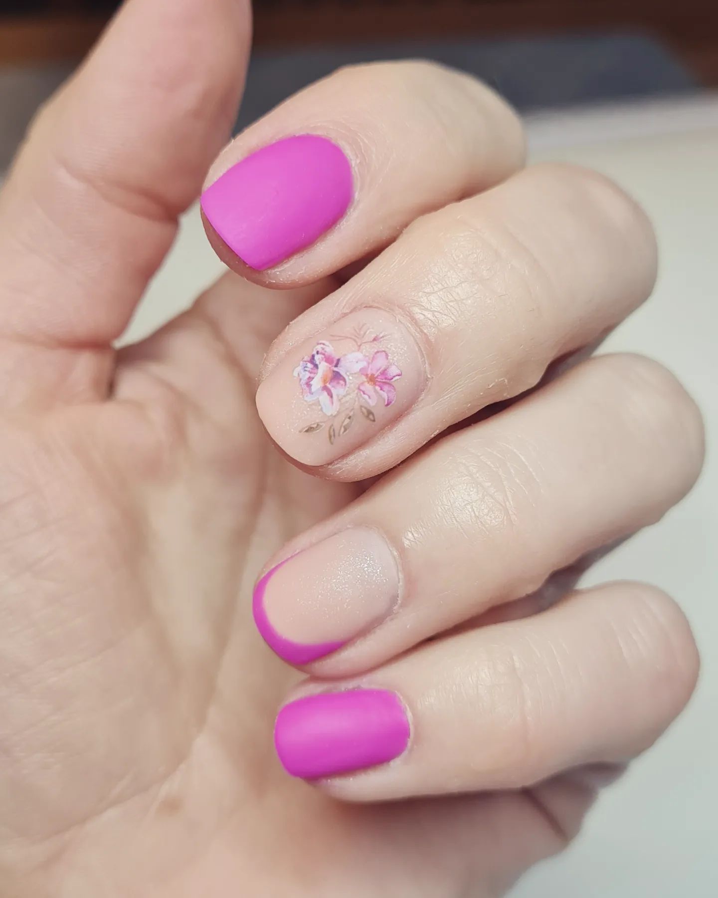matte-pink-nails-11 matte pink nails