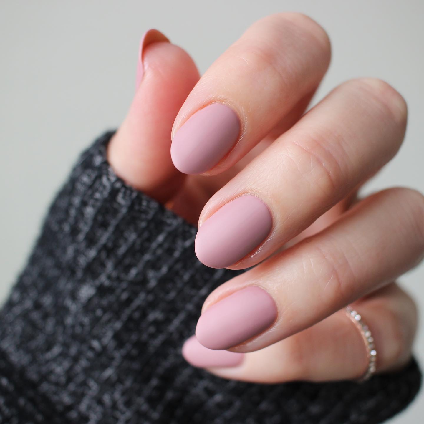 matte pink nails