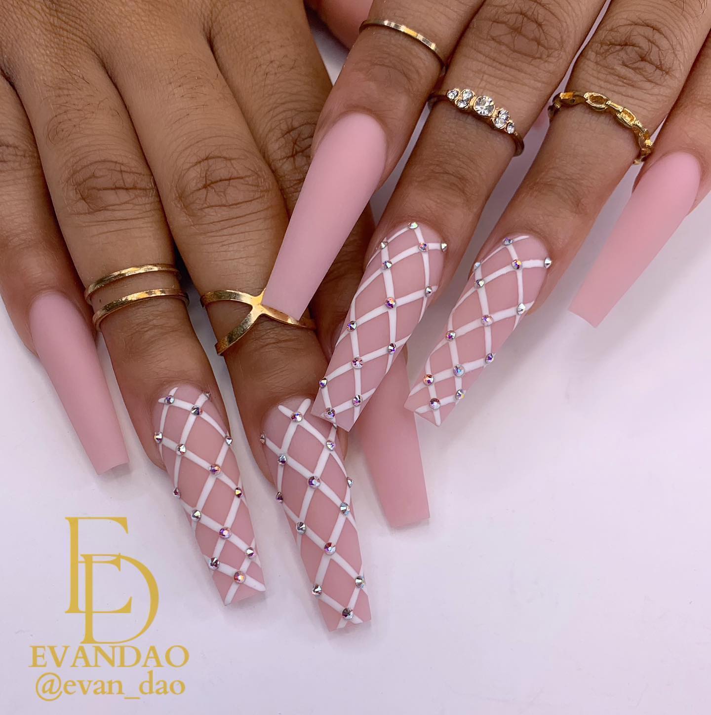 matte-pink-nails matte pink nails