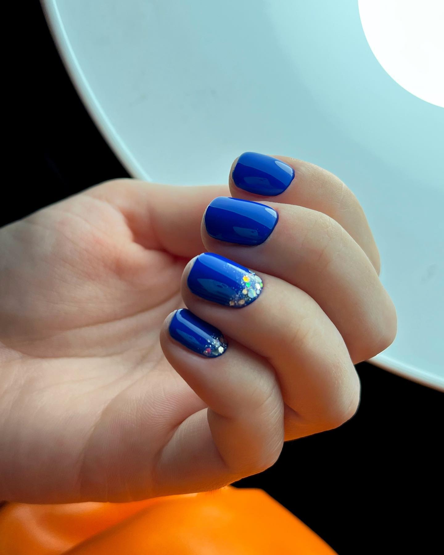 neon blue nails