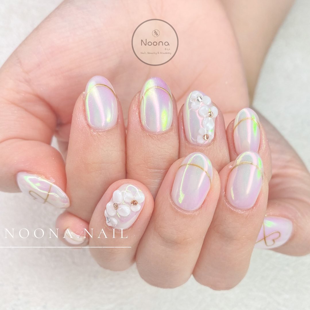 pastel rainbow nails