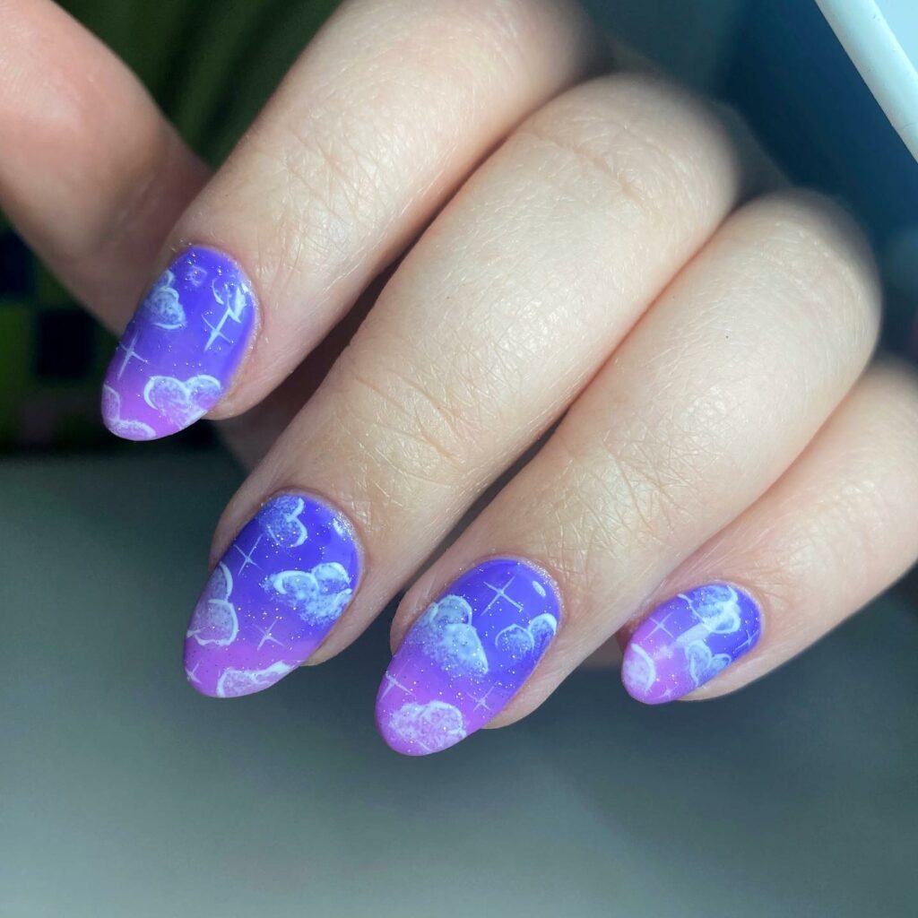 Purple Ombre Nails