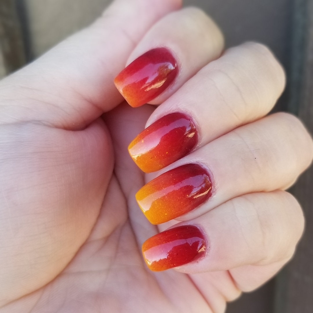 sunset ombre nails