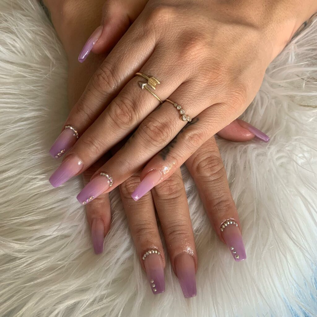 Lilac Ombre Nails