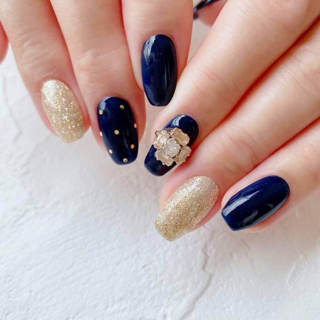 Navy Blue Nails