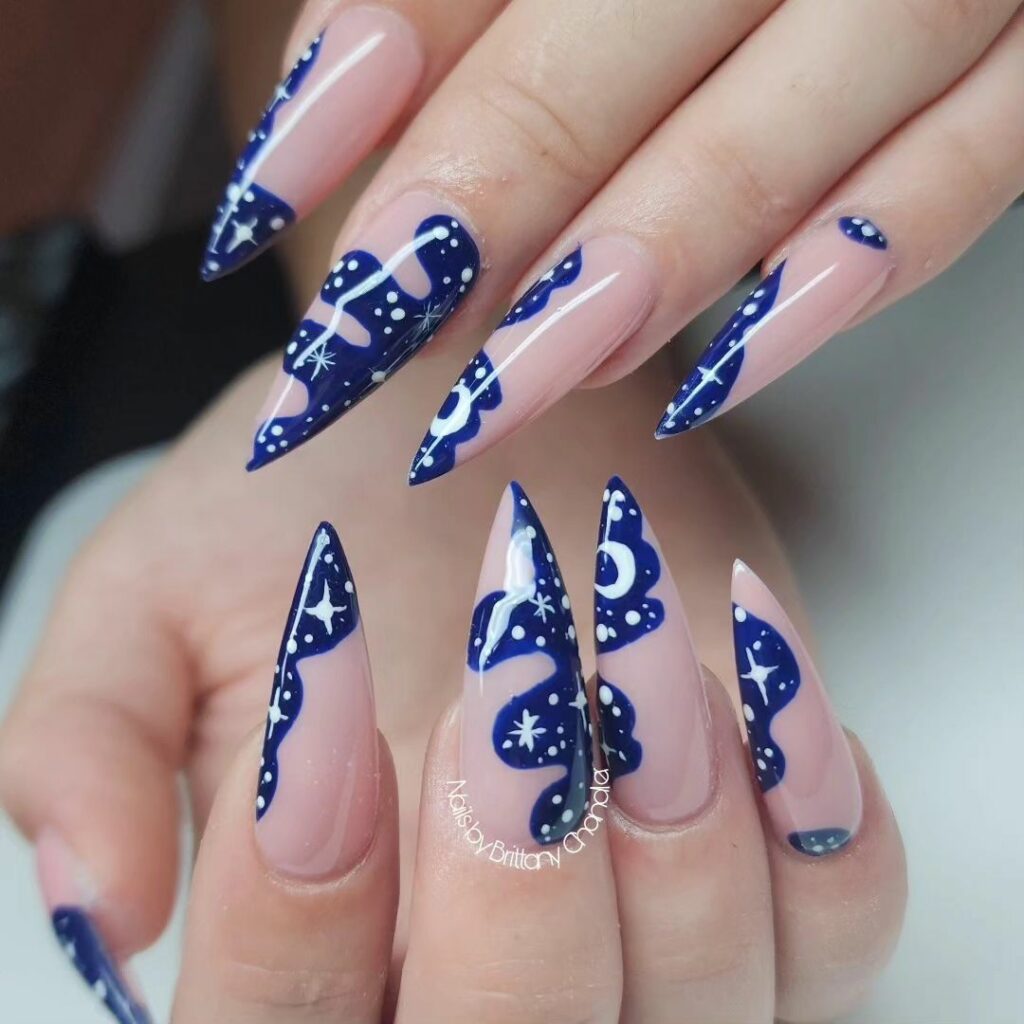 Navy Blue Nails