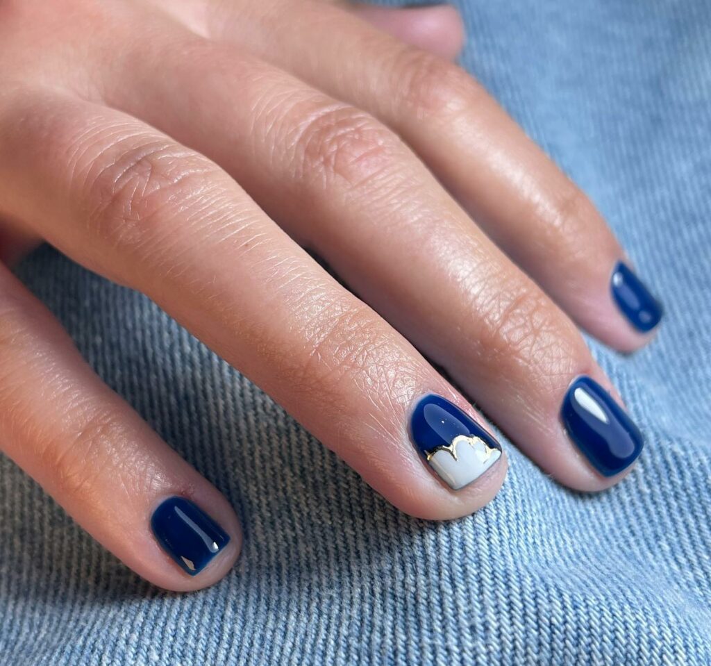 Navy Blue Nails