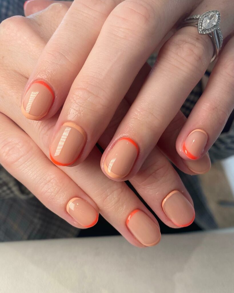 Double French Tip Nails