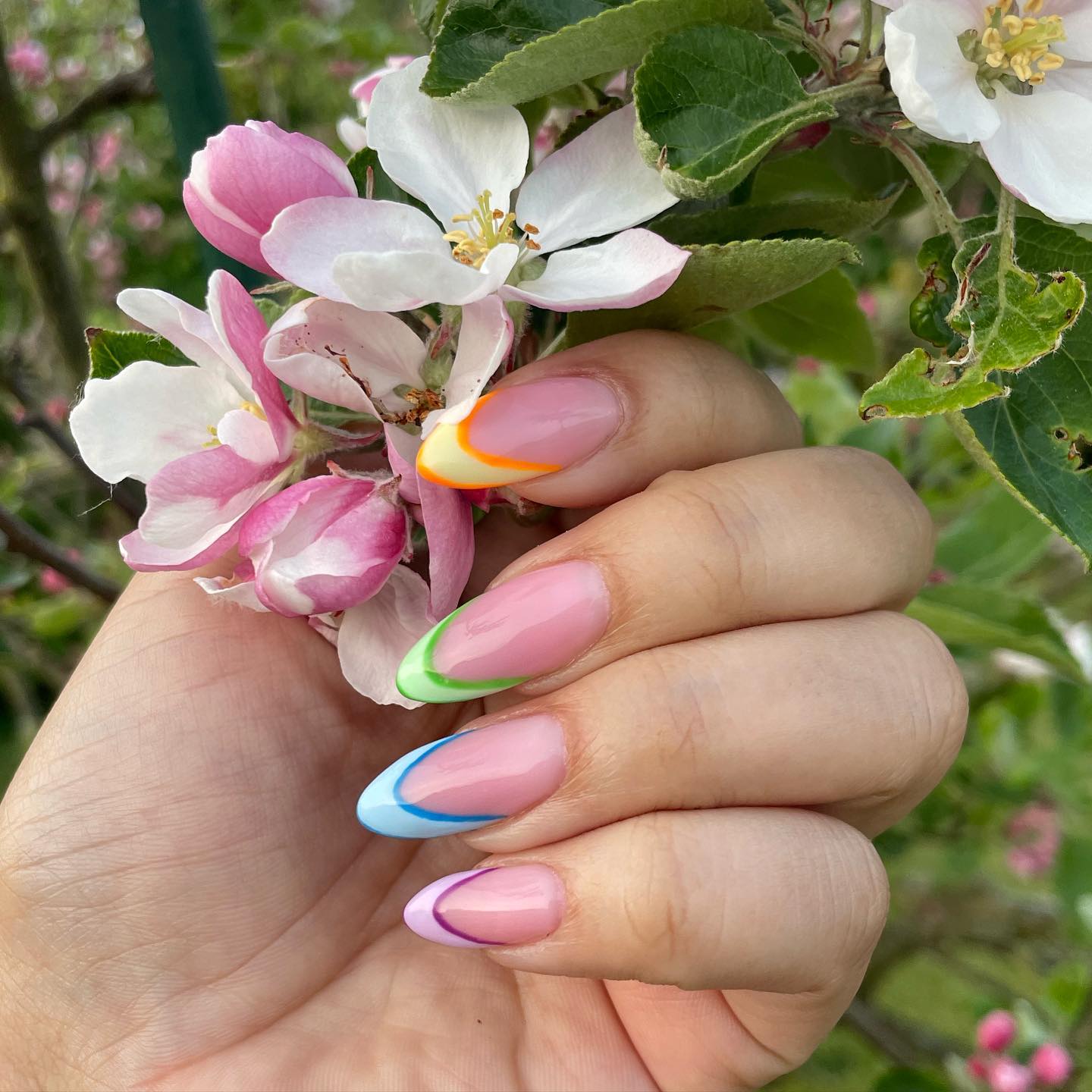 Double French Tip Nails