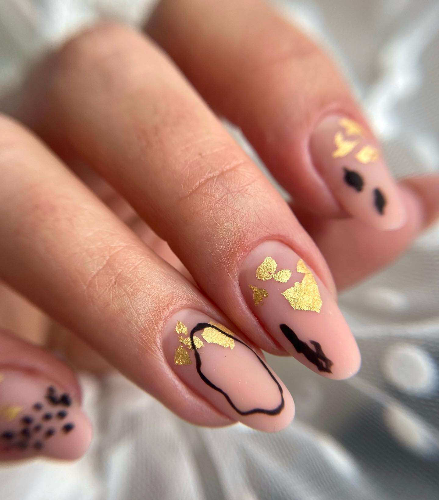 gold foil nails