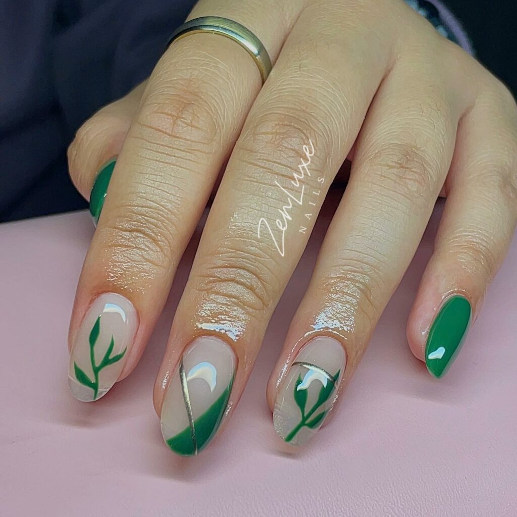 Green Almond Nails