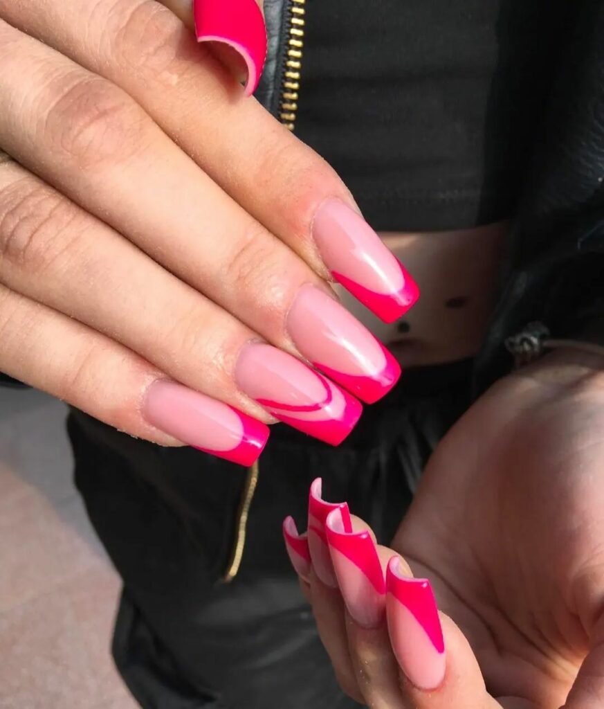 Pink Neon Nails