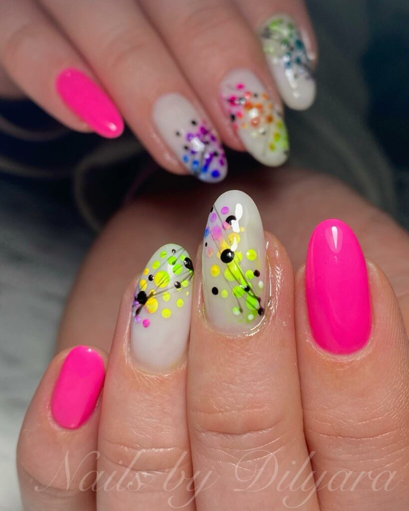 Pink Neon Nails