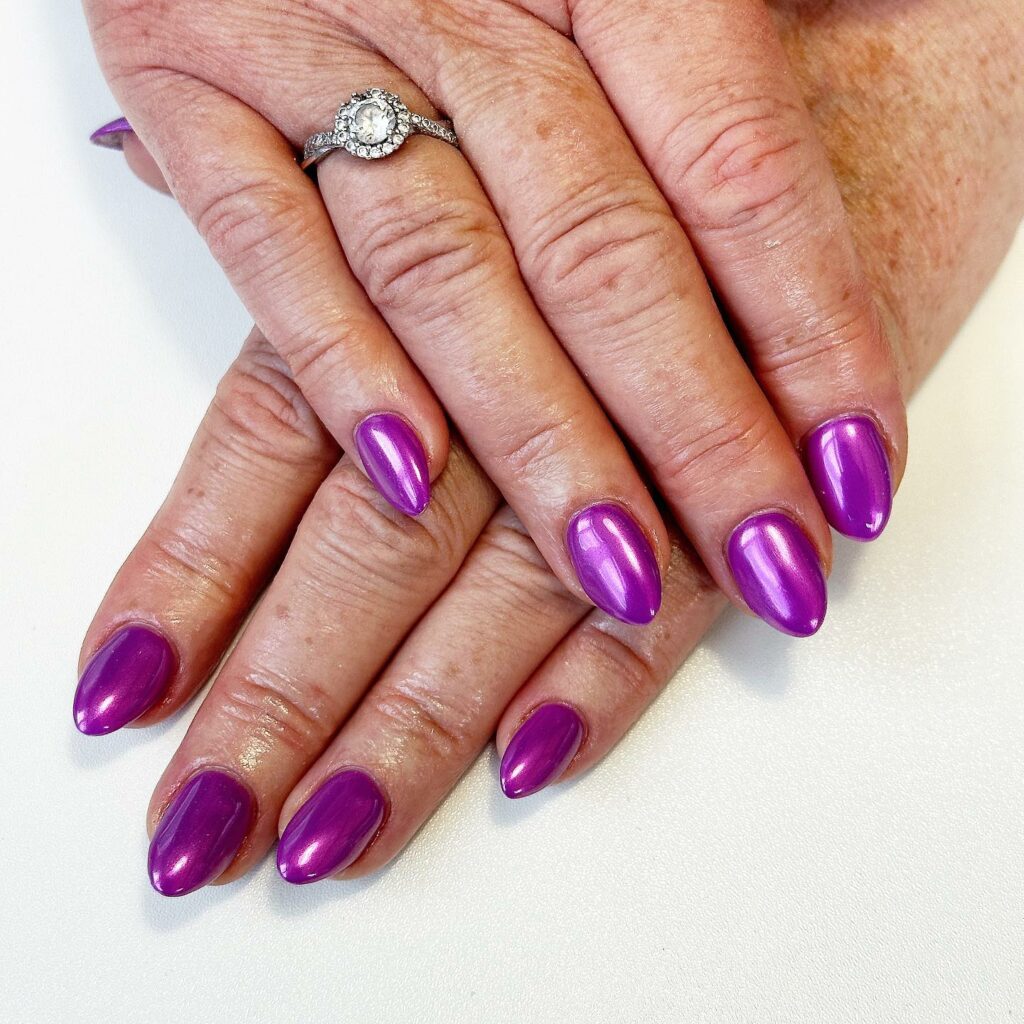 Purple Chrome Nails