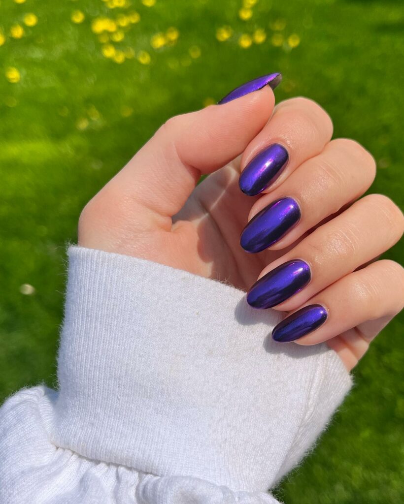 Purple Chrome Nails