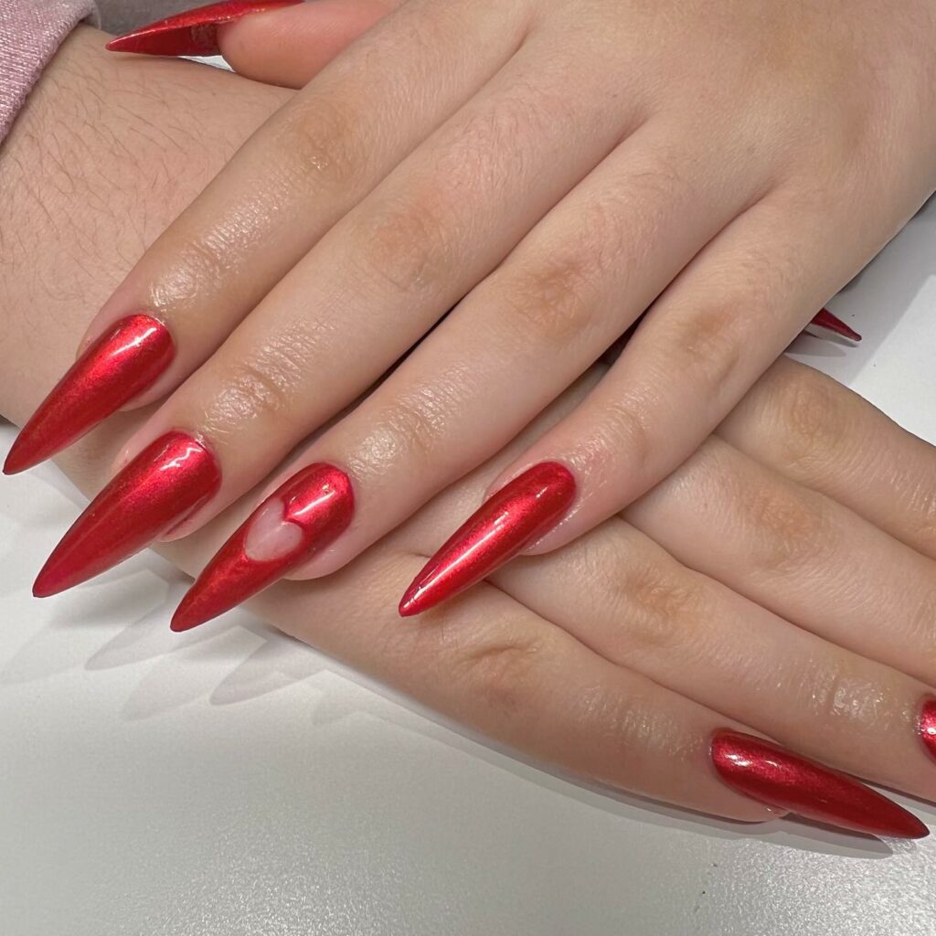 Red Chrome Nails