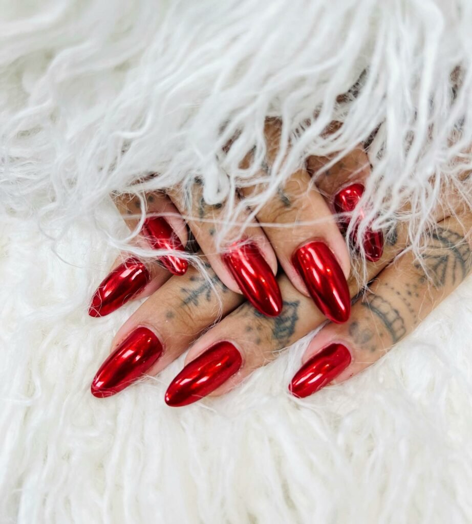 Red Chrome Nails