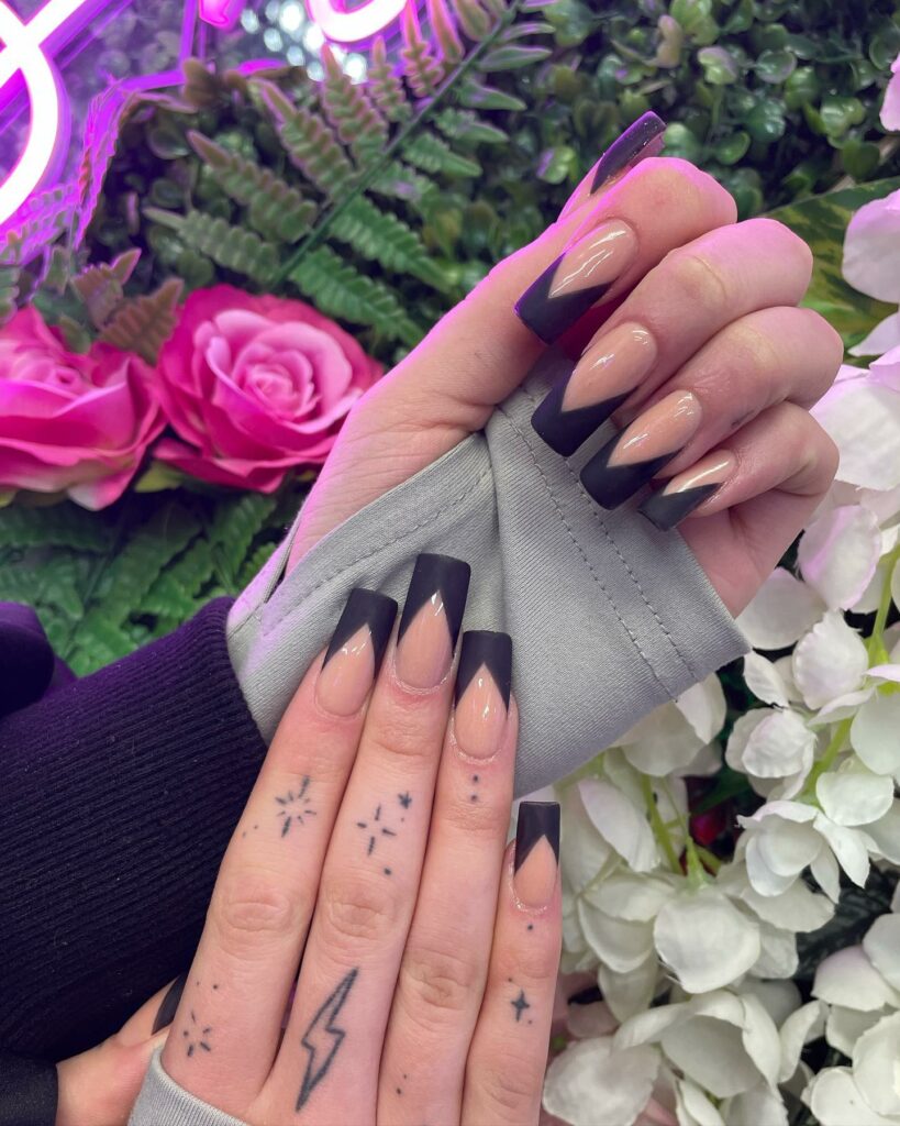 Triangle French Tip Nails