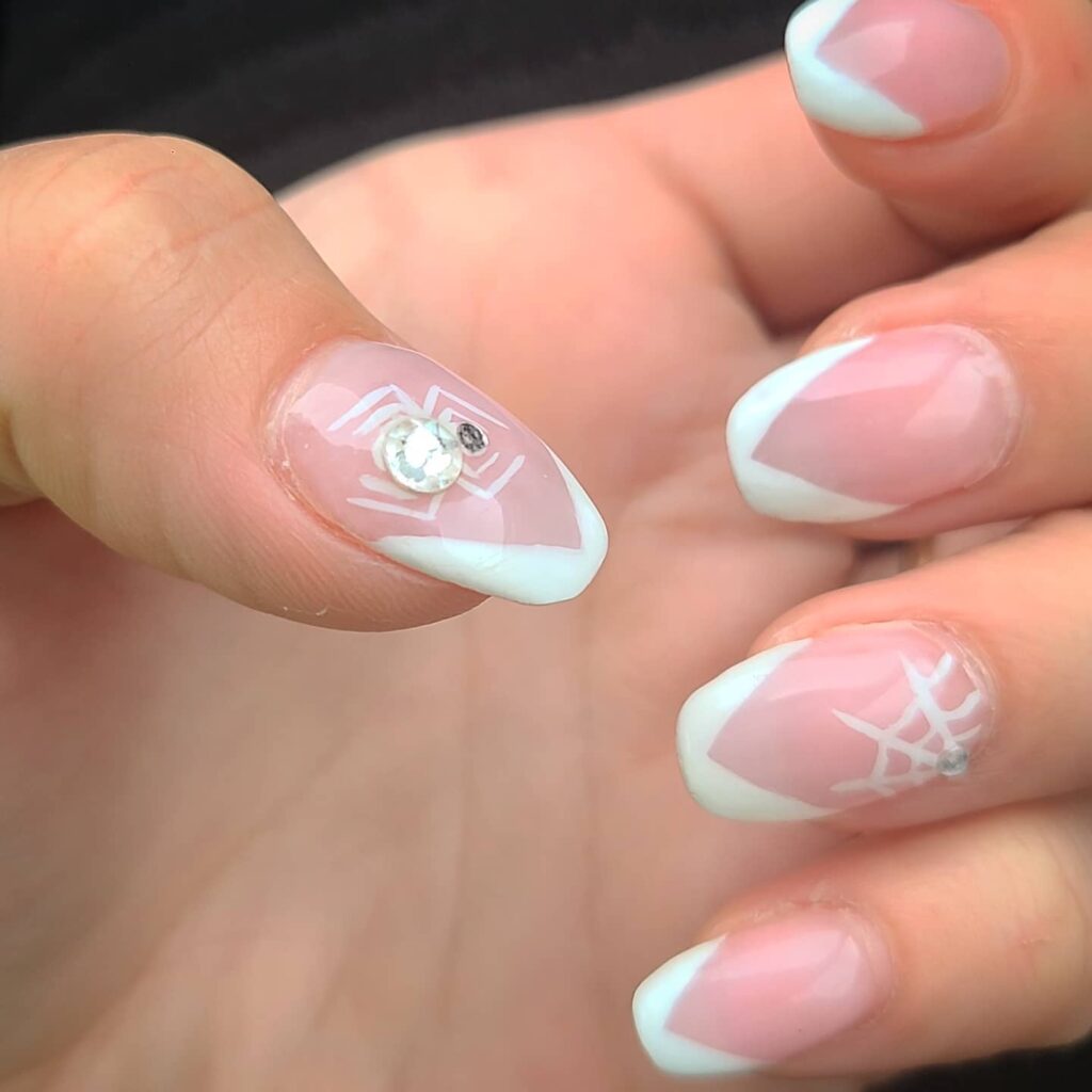 Triangle French Tip Nails