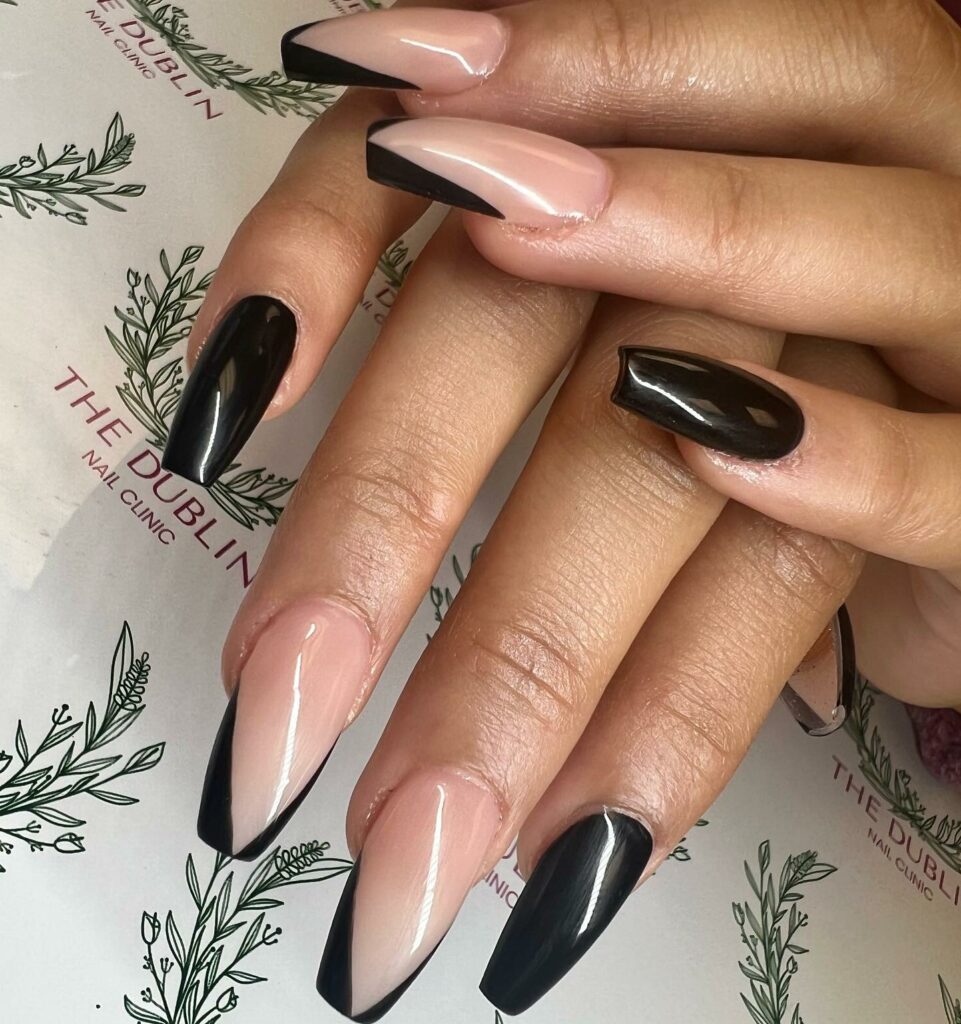 Triangle French Tip Nails