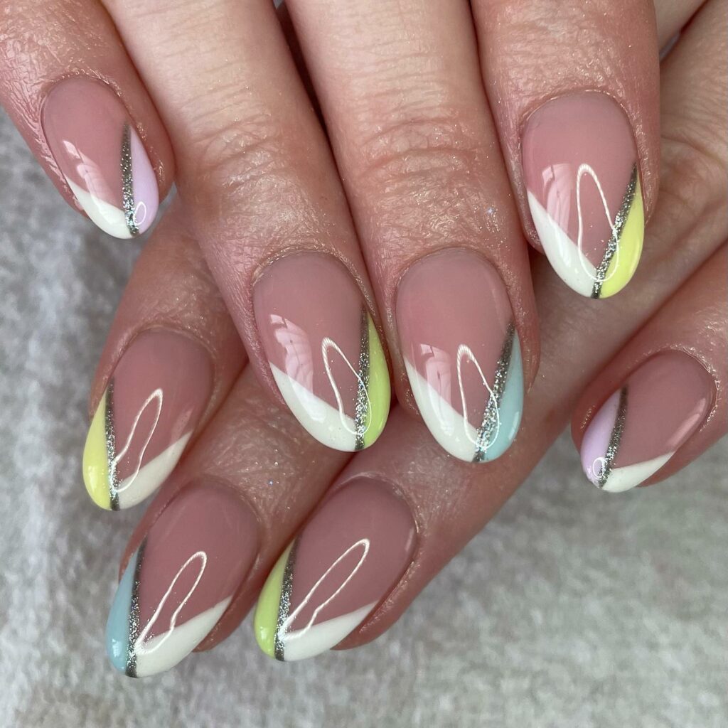 Triangle French Tip Nails