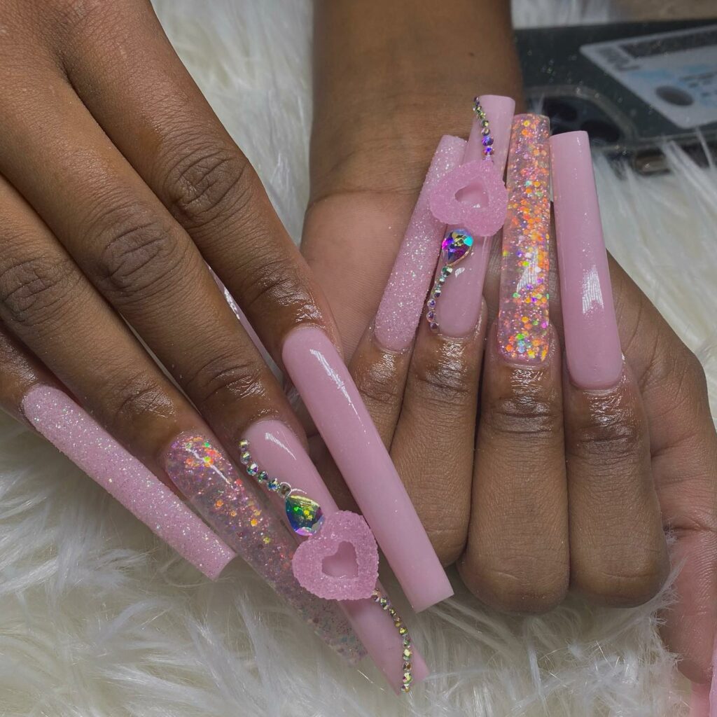 Light Pink Coffin Nails
