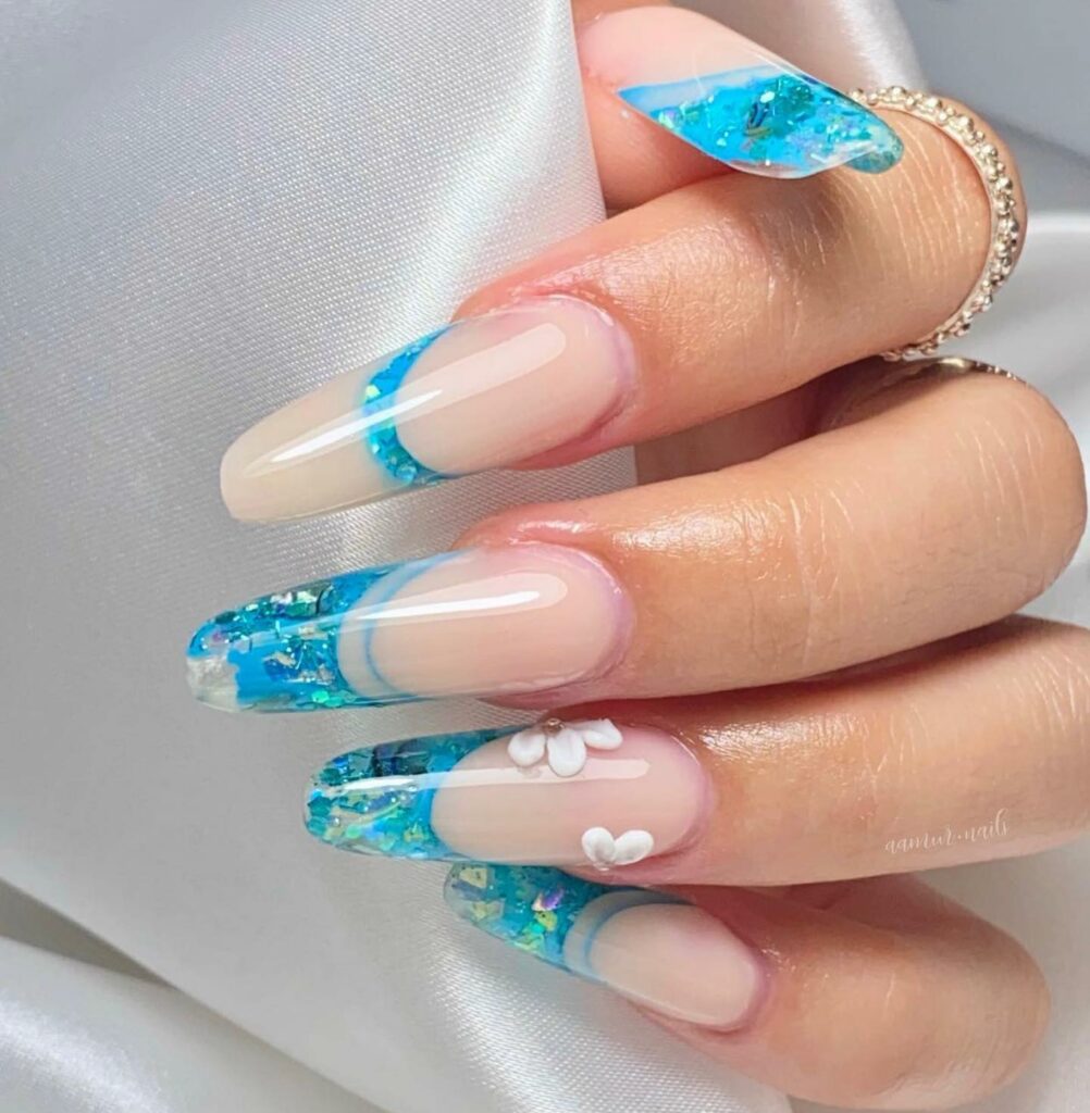 Light Blue Summer Nails