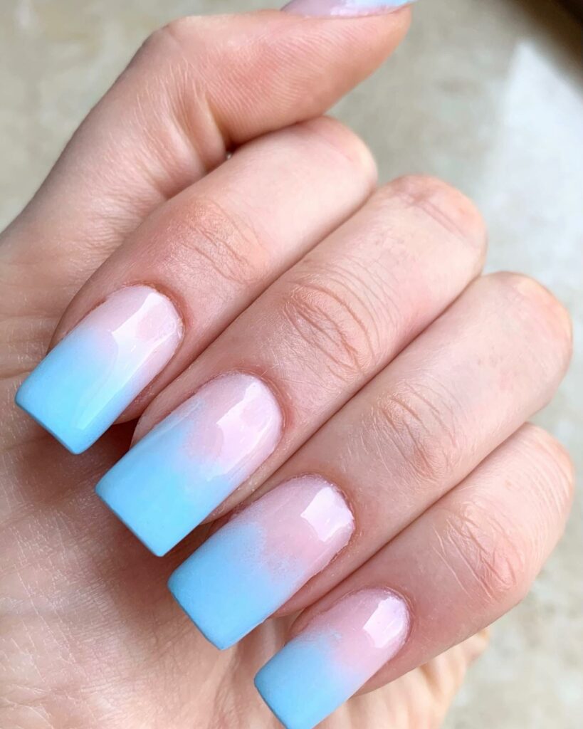 Light Blue Summer Nails