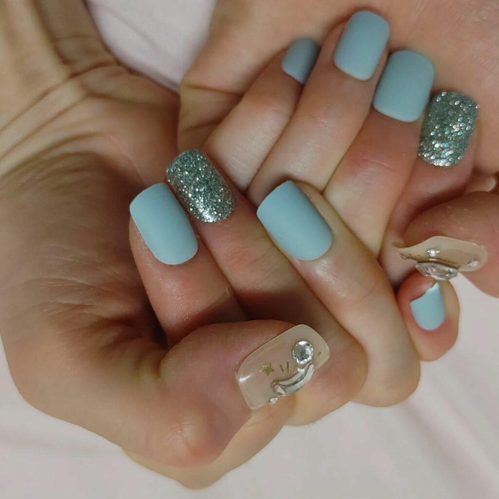 Light Blue Summer Nails