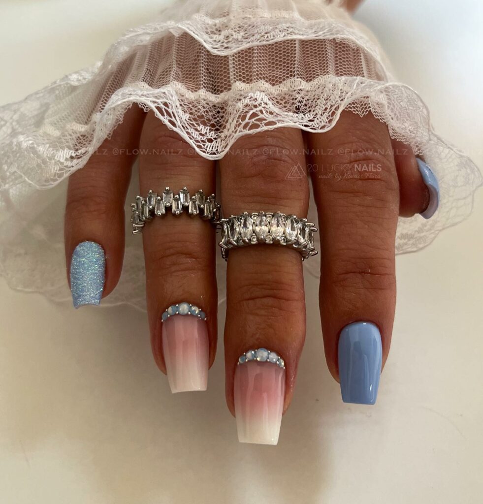 Light Blue Summer Nails