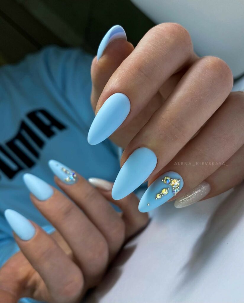 Light Blue Summer Nails