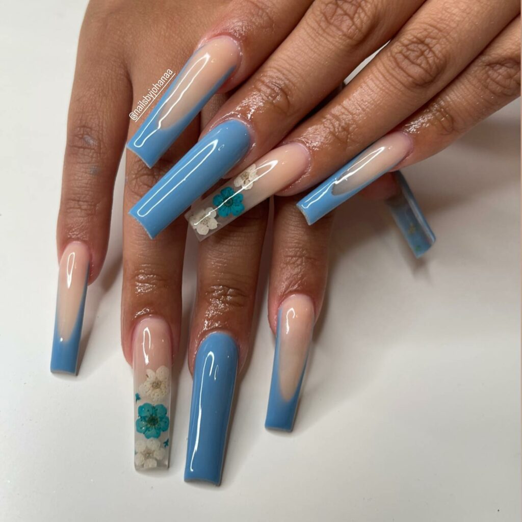 Light Blue Summer Nails