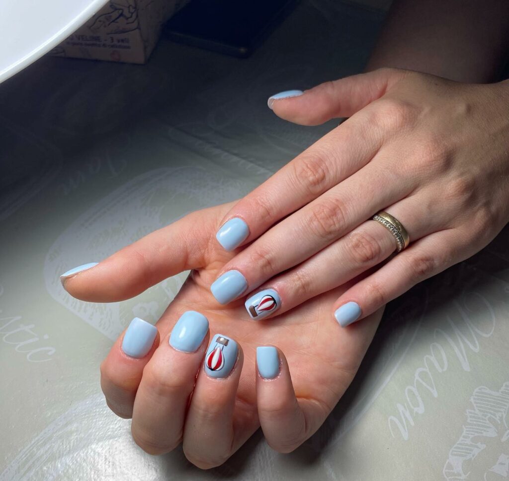 Light Blue Summer Nails