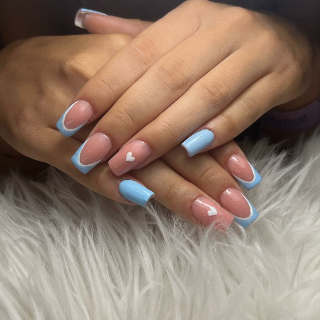 Light Blue Summer Nails