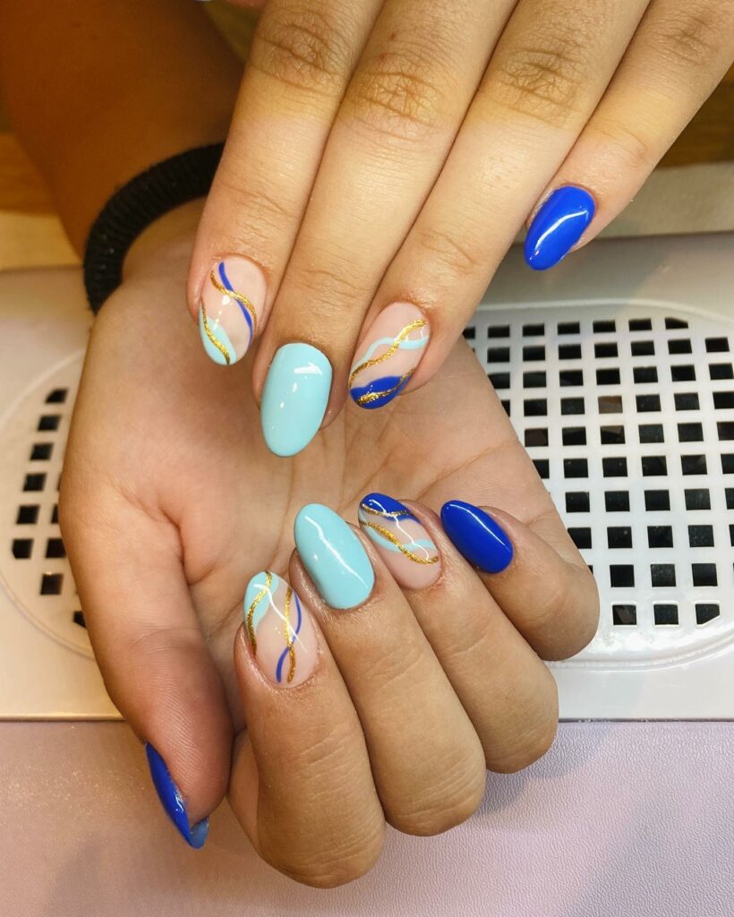 Light Blue Summer Nails