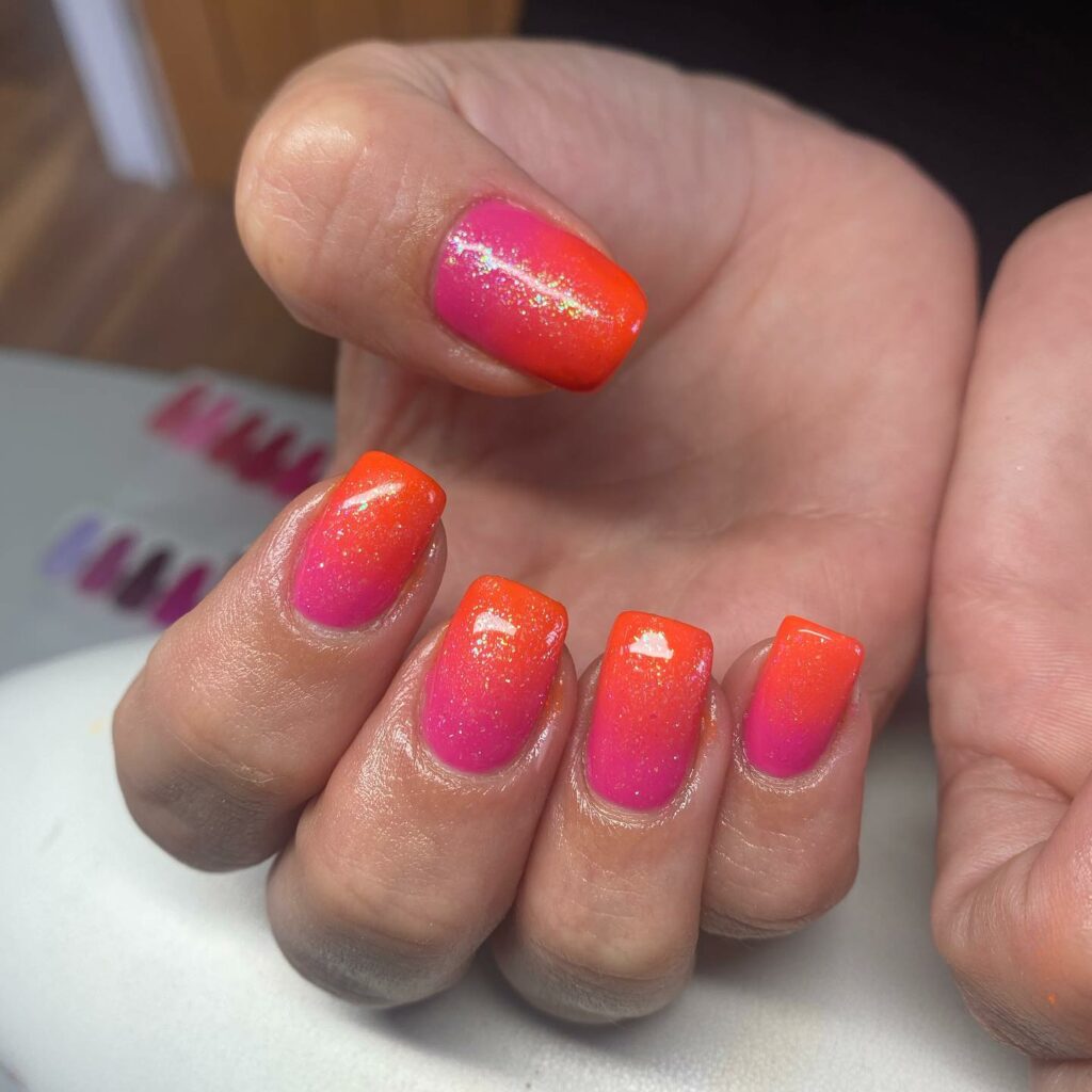 Pink Orange Ombre