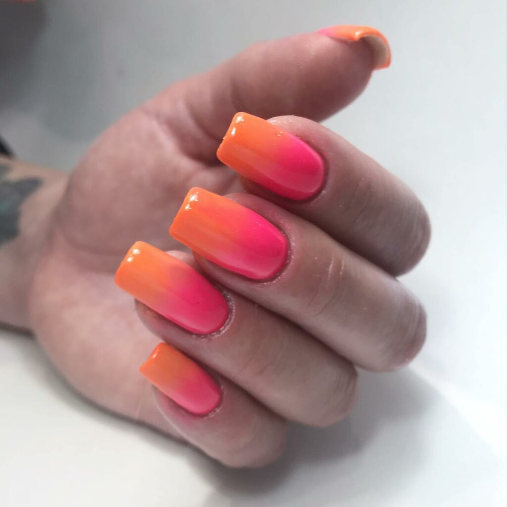 Pink Orange Ombre