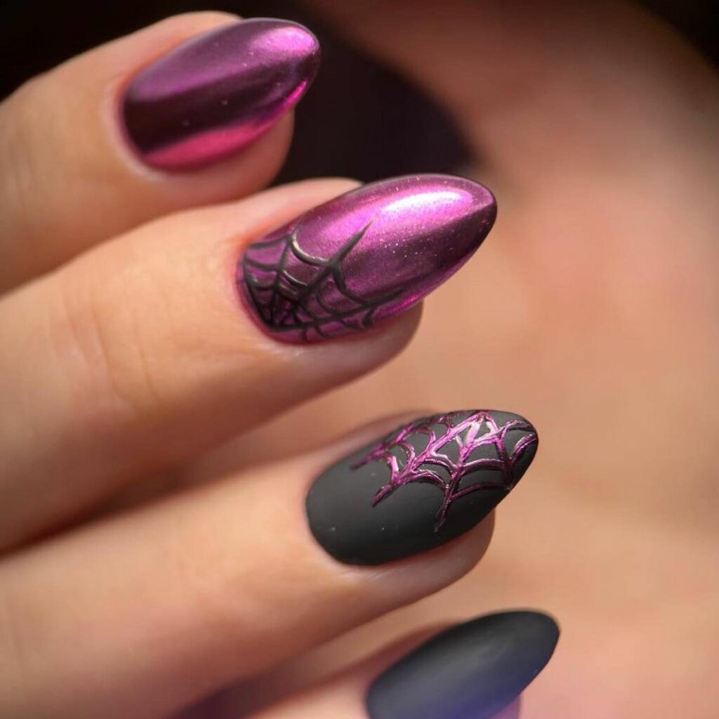 Pink Halloween Nails